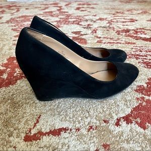 Merona Black Suede Wedges